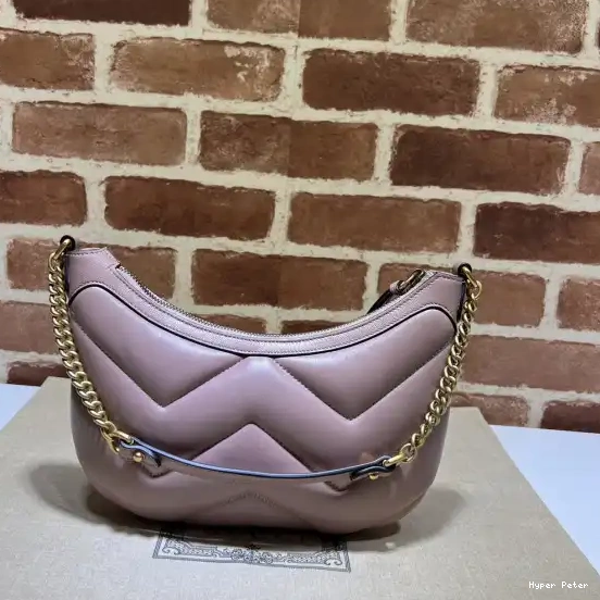 Hyperpeter GUCCI Marmont GG half-moon-shaped small bag 0703